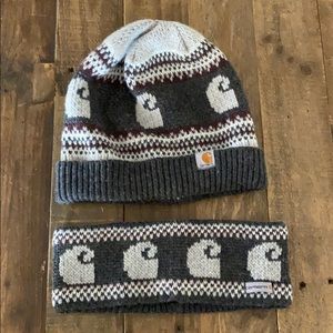 Carhartt beanie and headband set. New.